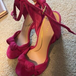 Cole Haan Fuchsia Suede Heels
